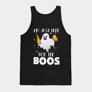 I_m Just Here For The Boos Halloween Beer Costume Tank Top